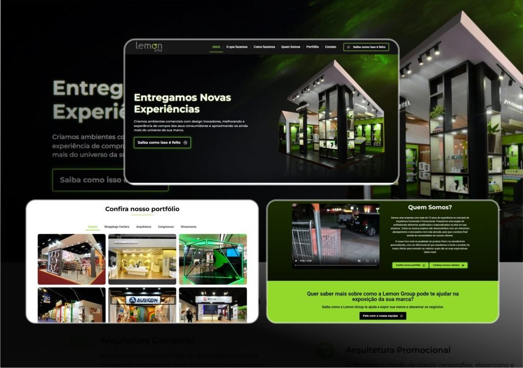 LEMON GROUP: Onepage com portfólio eficiente