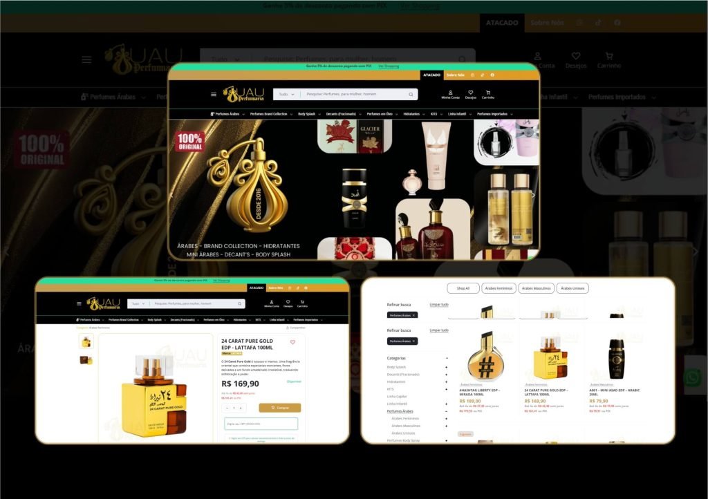 UAU PERFUMARIA: Uma loja de luxo e venda de perfumes online