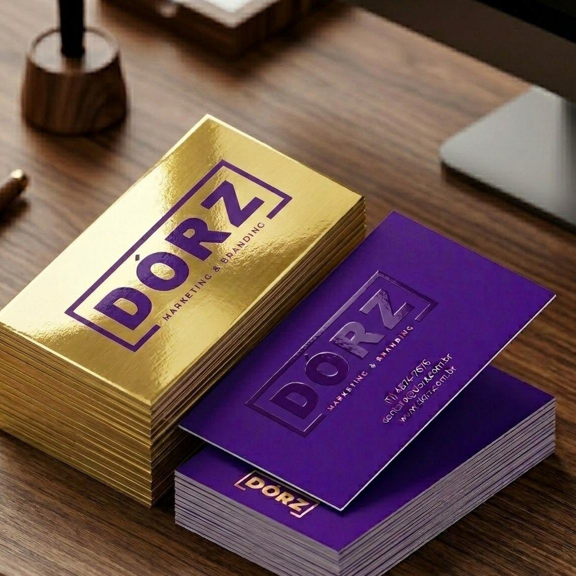 1000 Cartão de Visita - Couché 300g - Verniz Localizado Frente