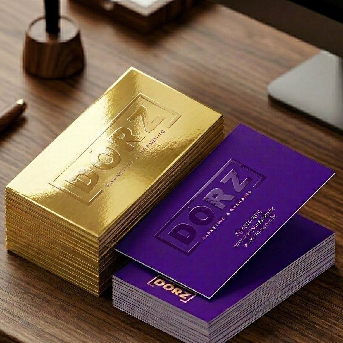 1000 Cartão de Visita - Couché Fosco 300g 4x4 - Verniz Localizado